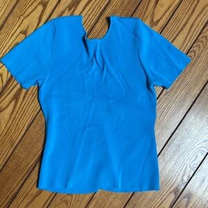 Blue Women's Short Sleeve Top